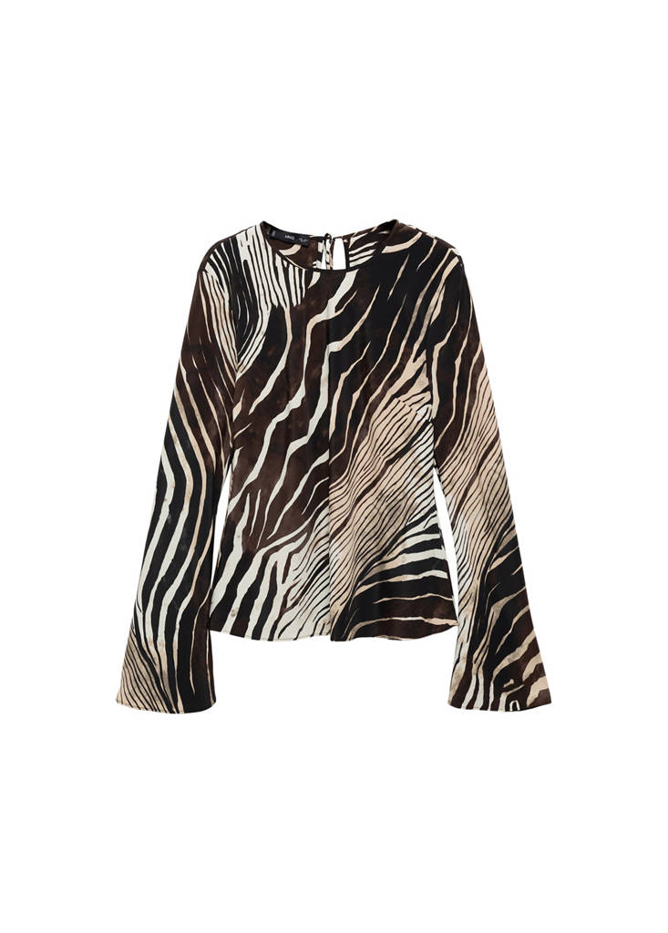 Blouse met zebraprint