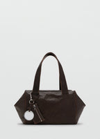 Sac Bandoulière Moyen En Cuir Avec Breloques