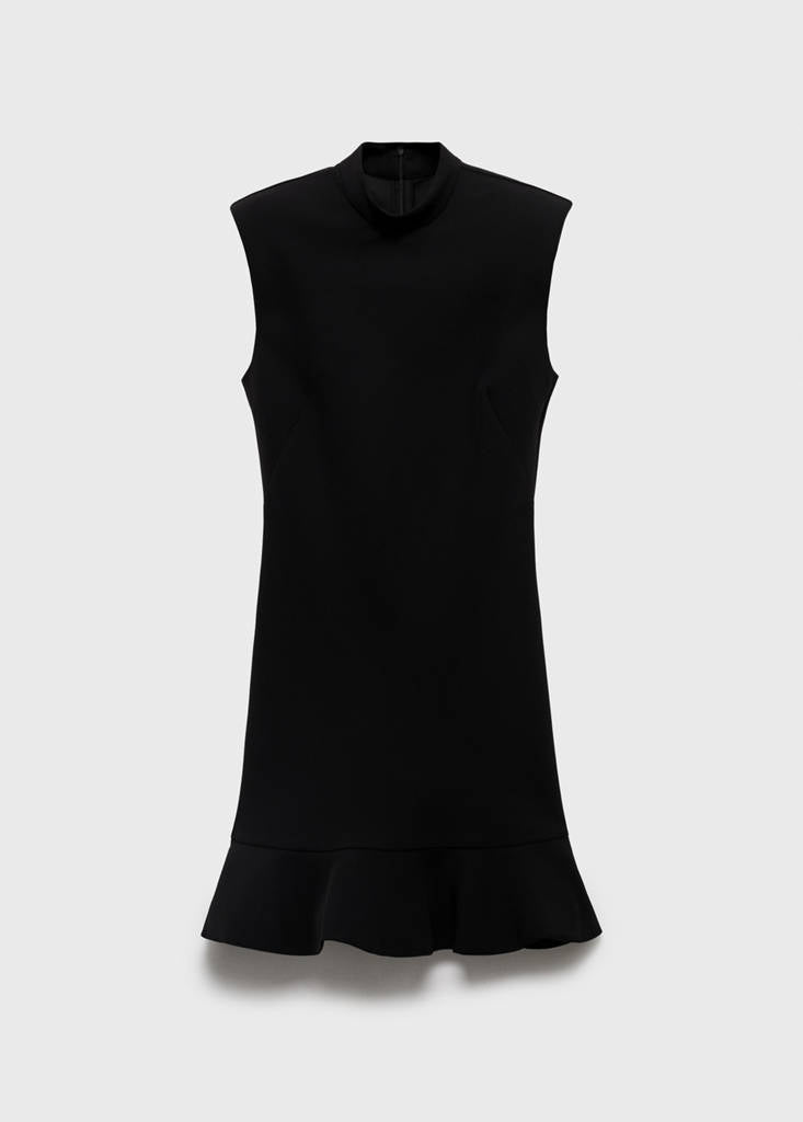 Robe À Volants Et Col Cheminée