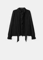 Rüschenbluse Mit Schalkragen