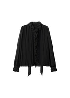 Rüschenbluse Mit Schalkragen