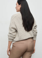 Pantaloni da completo dritti in lana mista