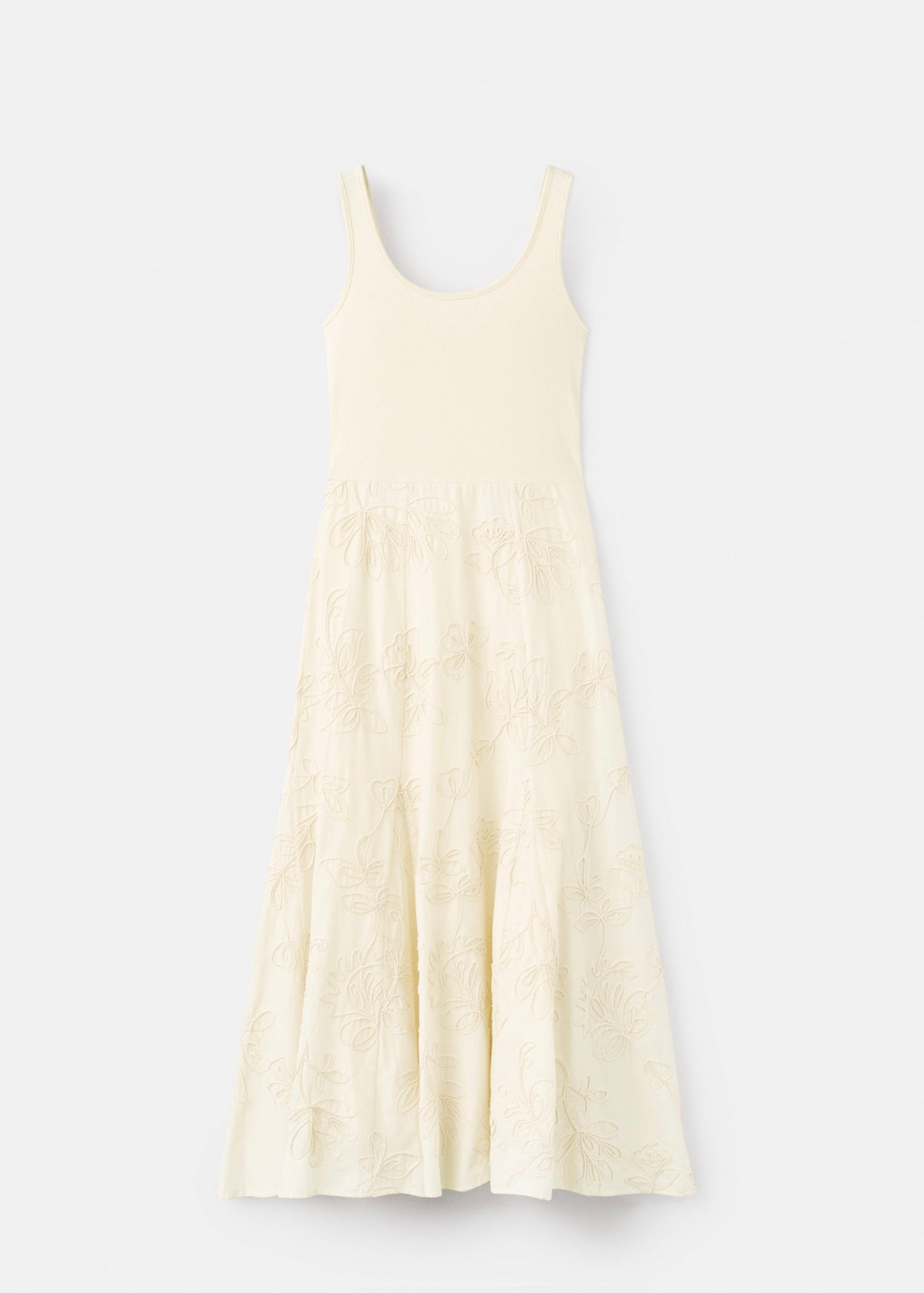 Robe Combinée Broderie À Fleurs