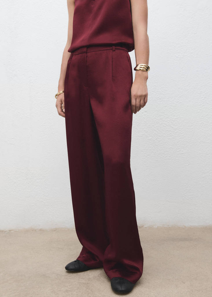 Pantaloni Ampi Satinati