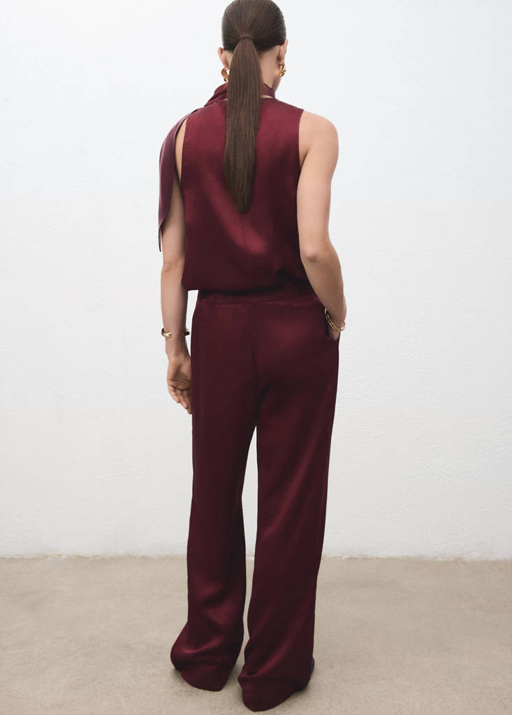 Pantaloni Ampi Satinati