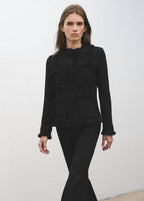 Giacca Tweed Bordi Sfilacciati