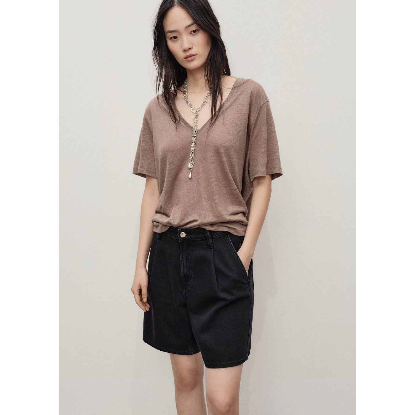 Bermuda Shorts Marina - Black Denim