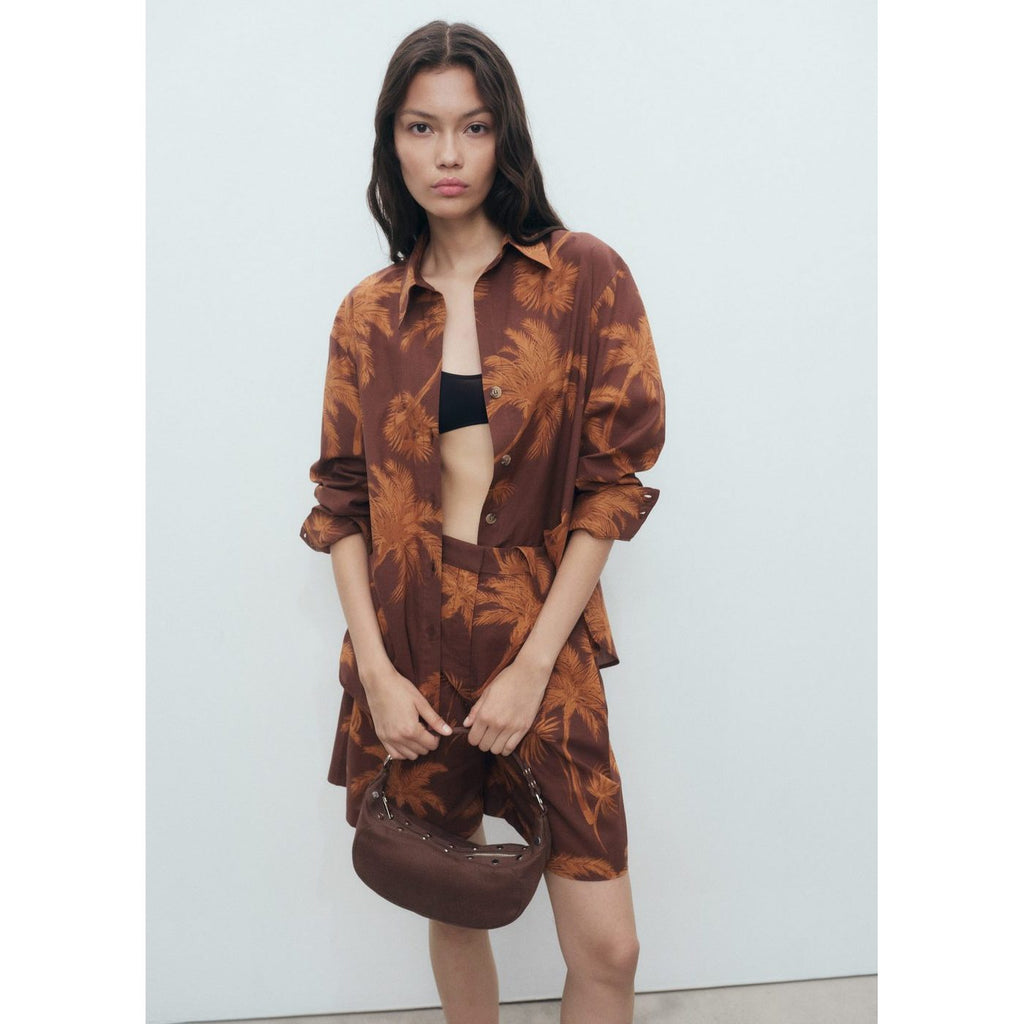 Chemise Coton En Imprimé Palmiers