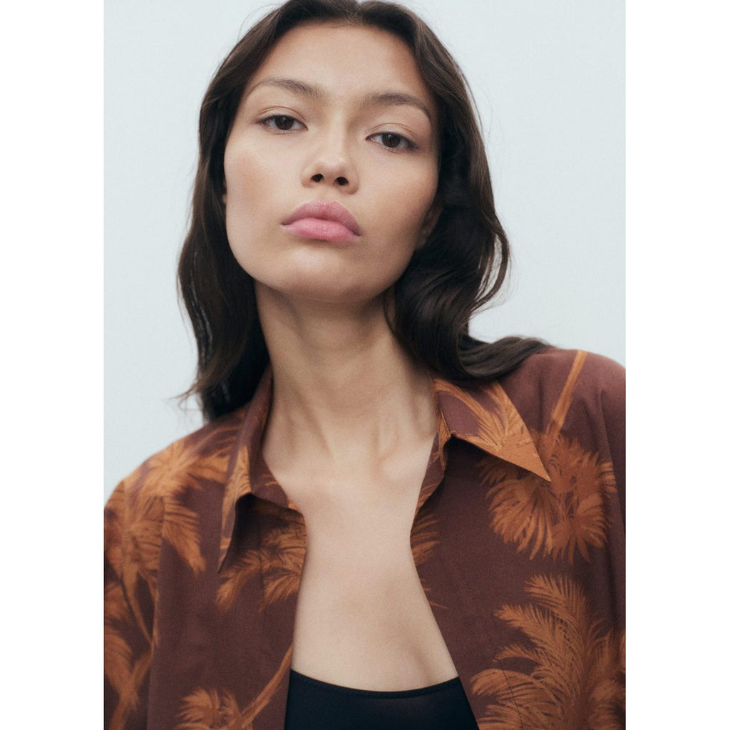 Chemise Coton En Imprimé Palmiers