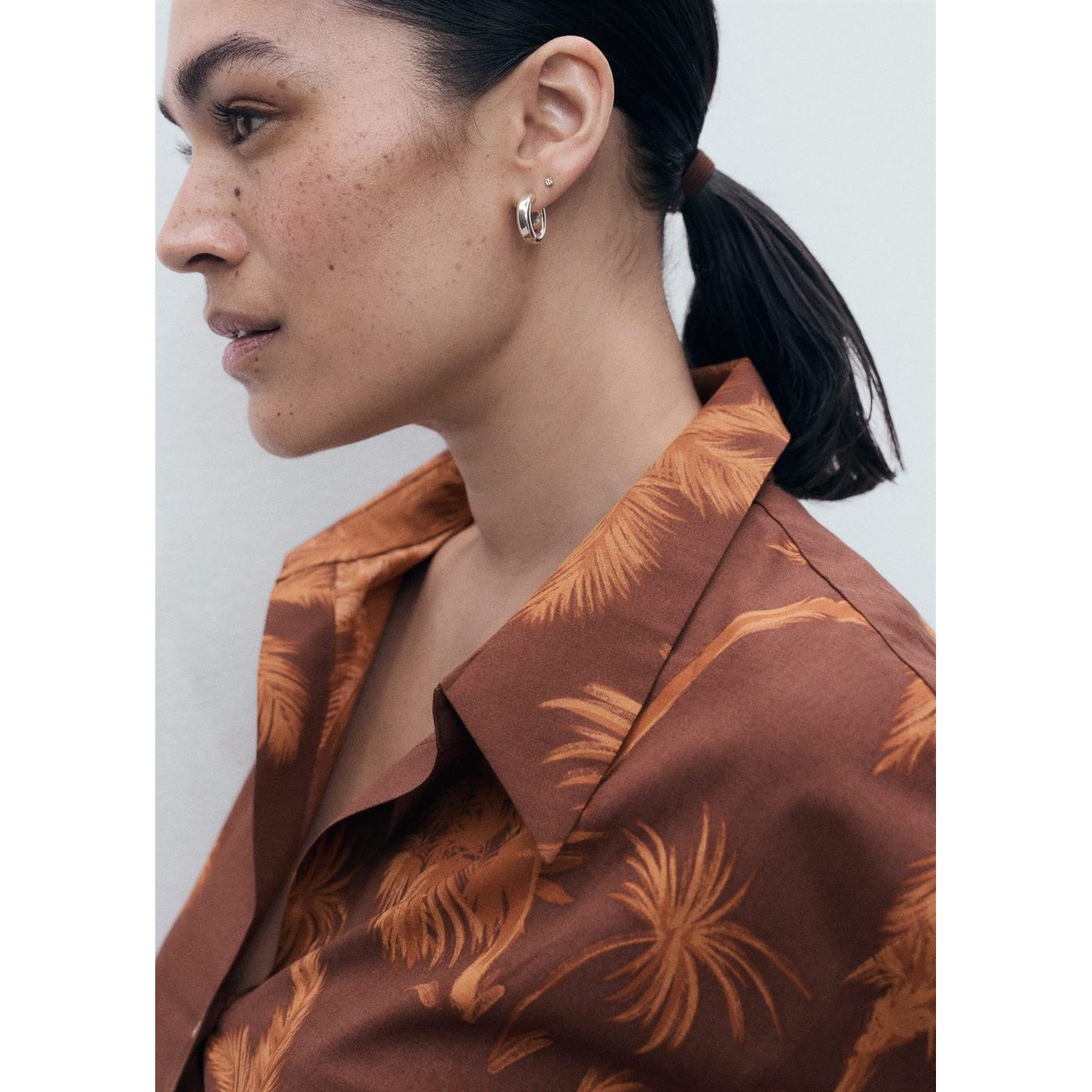 Chemise Coton En Imprimé Palmiers