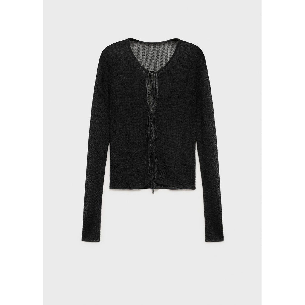Cardigan Bow - Black