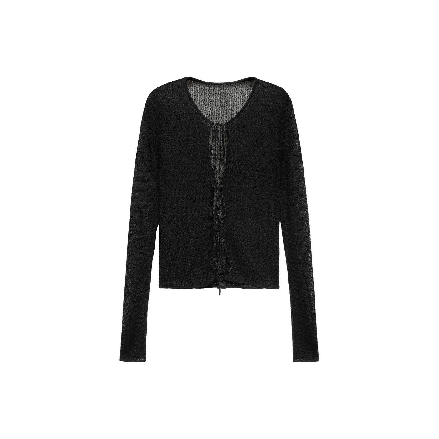 Cardigan Bow - Black