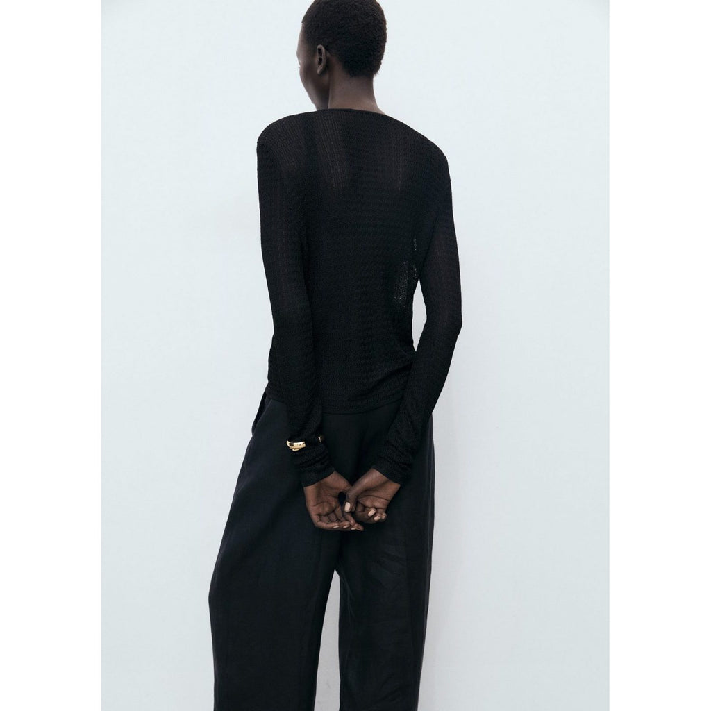 Cardigan Bow - Black