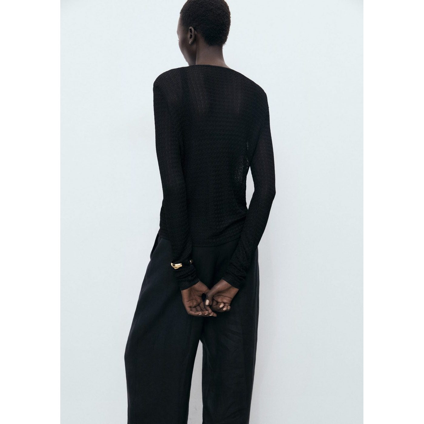 Cardigan Bow - Black