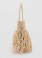Sac Cabas Fibre Naturelle À Franges