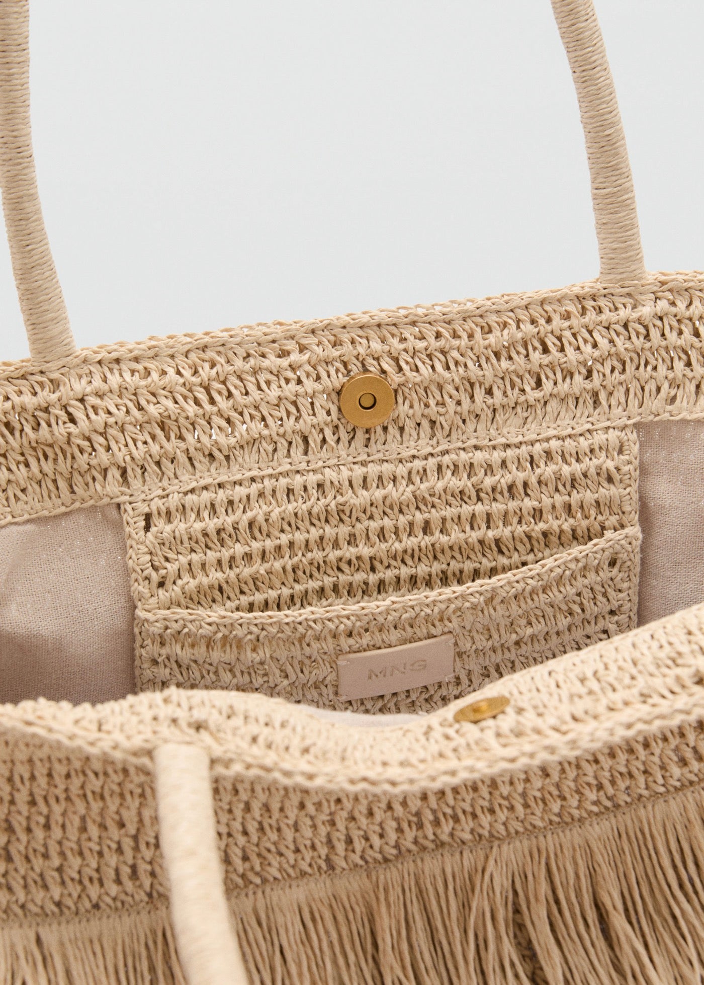 Sac Cabas Fibre Naturelle À Franges