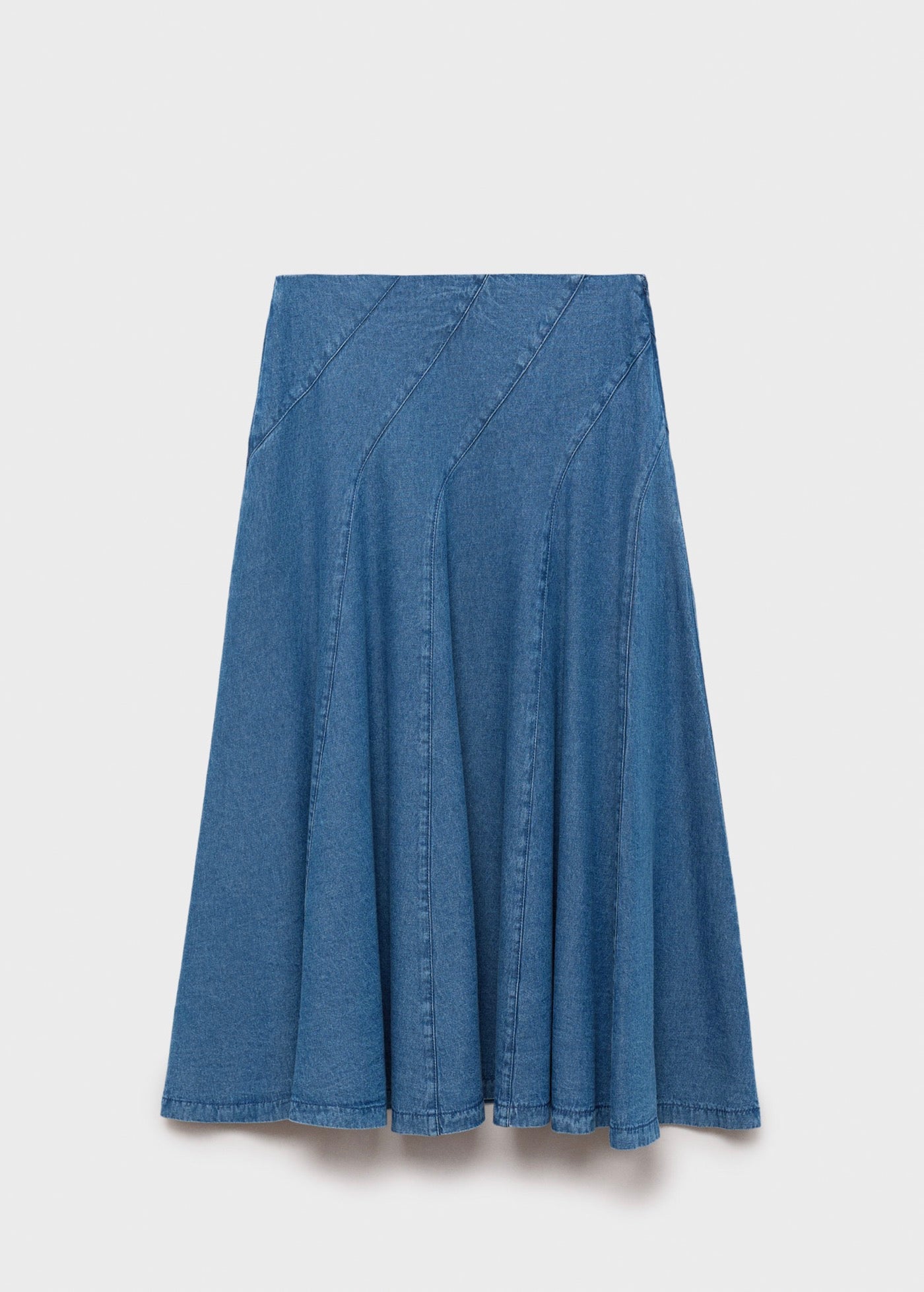 Jupe Midi Denim Coutures