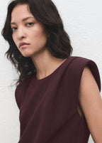 Bluse mit gerafften Schulterpolstern