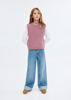 Gilet Enea Cerise - Fille