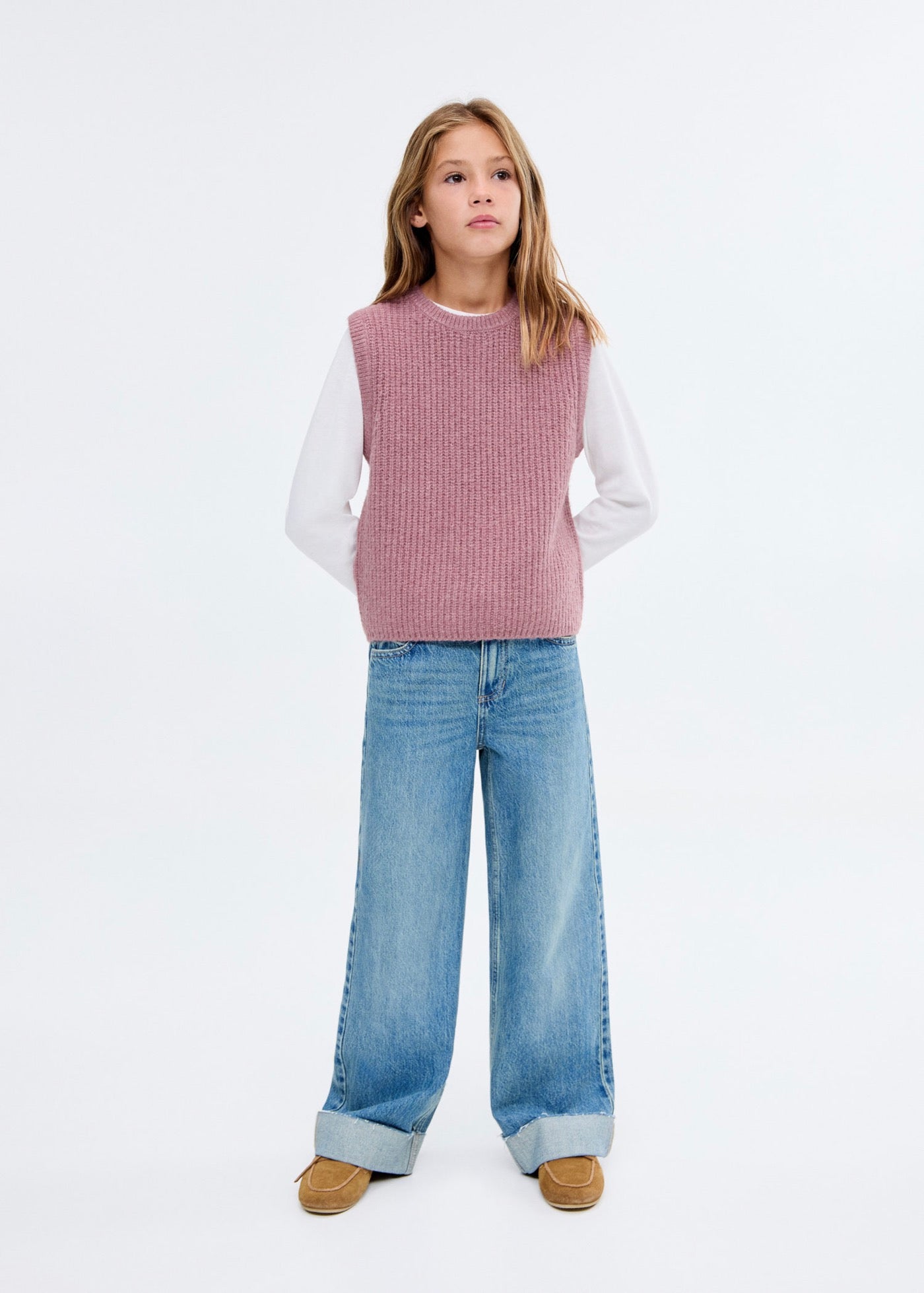 Gilet Enea Cerise - Fille