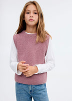 Gilet Enea Cerise - Fille