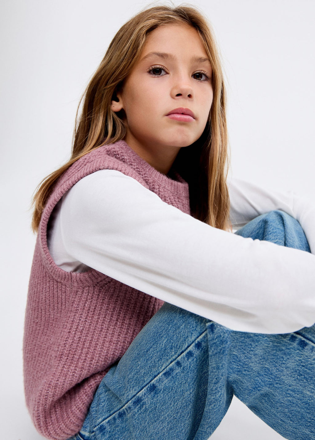 Gilet Enea Cerise - Fille