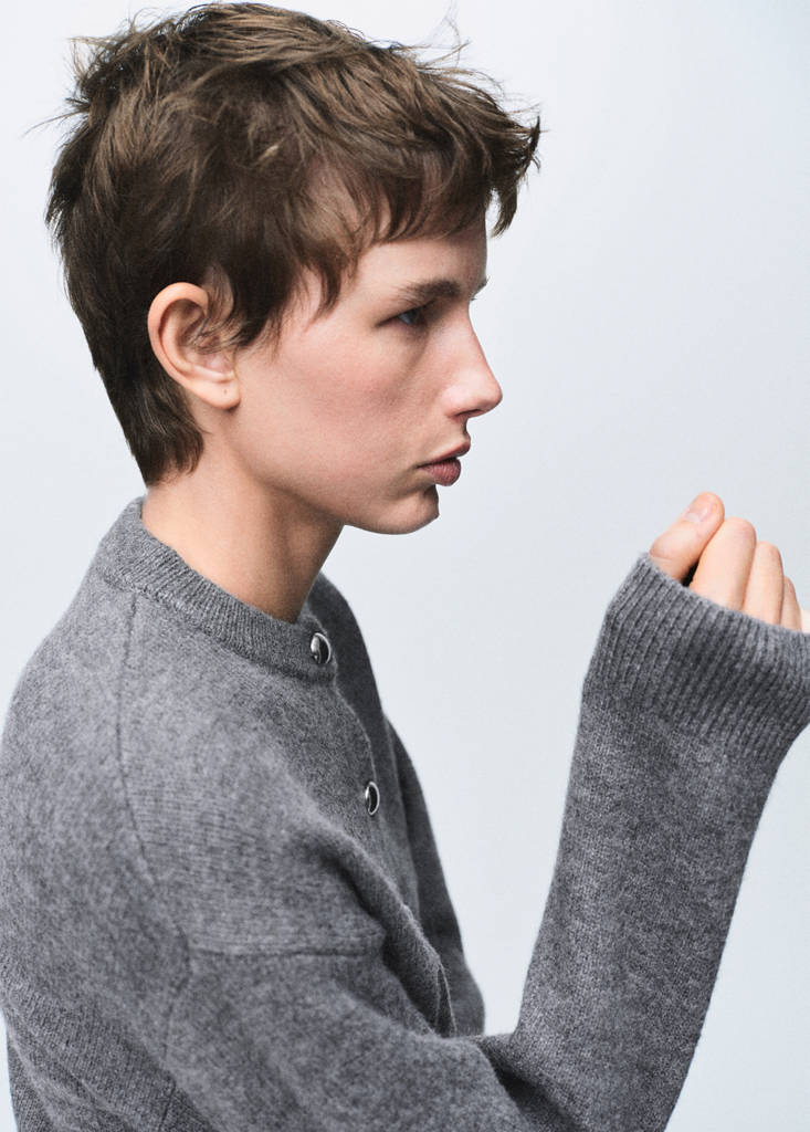 Cardigan Maille Épaisse À Boutons
