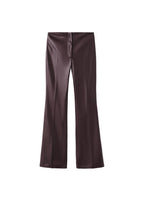 Pantalón Flare De Piel Sintética