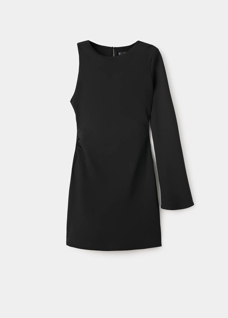 Kleid mit asymmetrischen Ärmeln