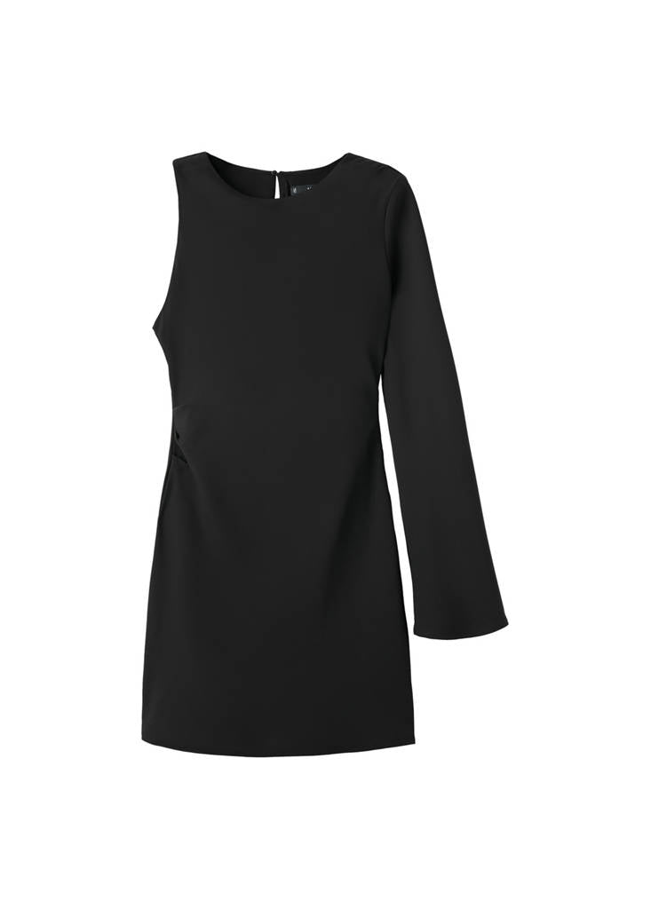 Kleid mit asymmetrischen Ärmeln