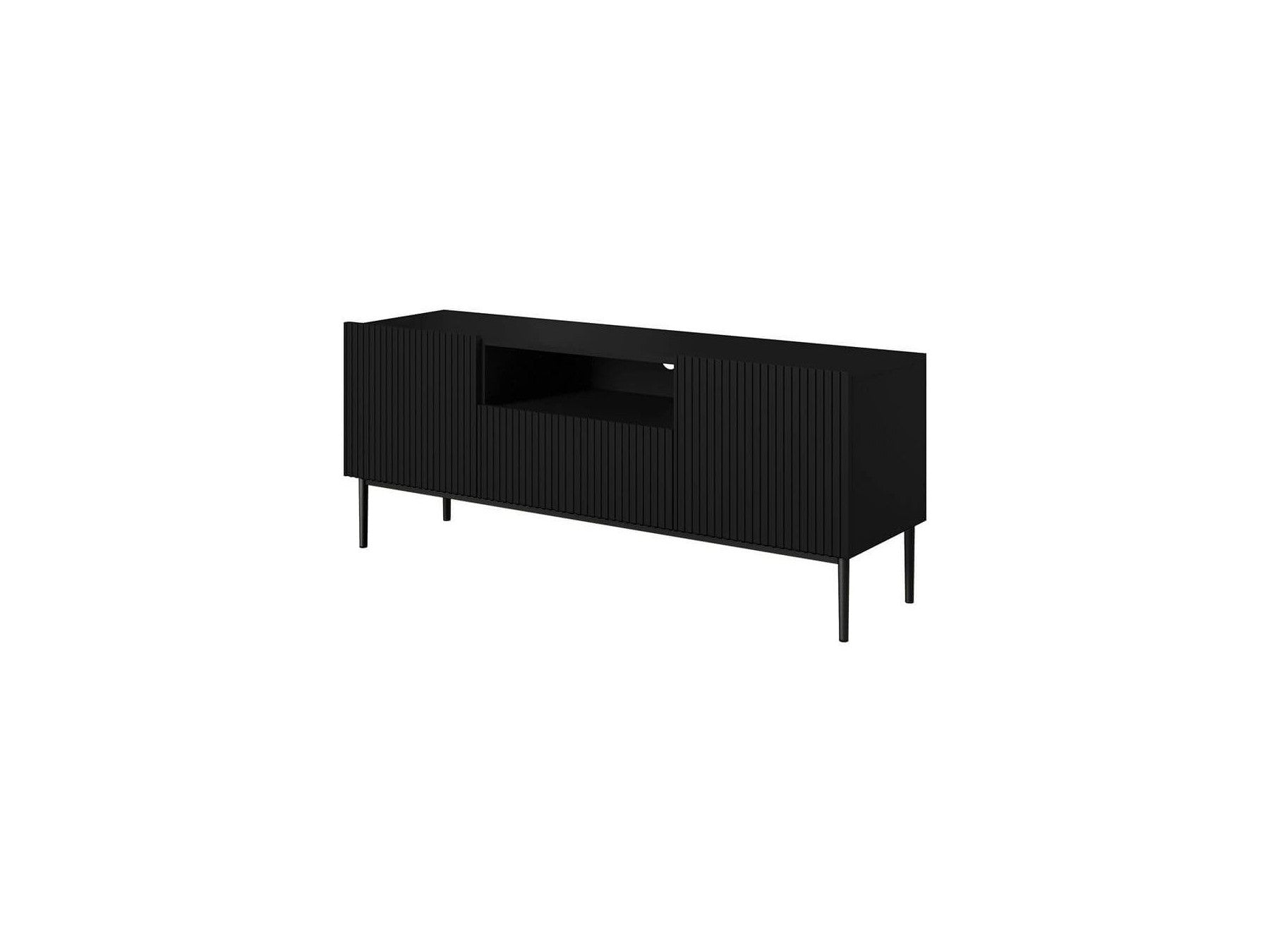 Kasha - Meuble Tv Avec Niche - Pieds Noir