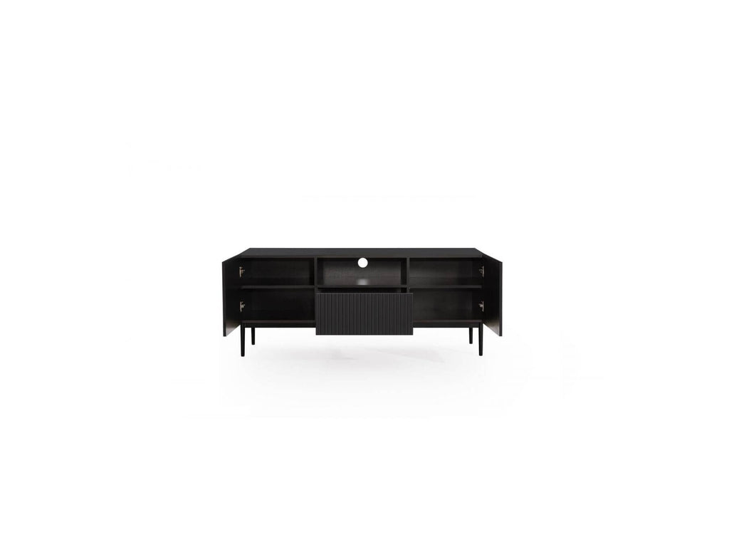 Kasha - Meuble Tv Avec Niche - Pieds Noir