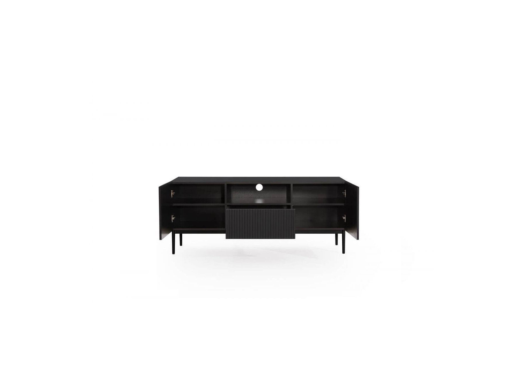 Kasha - Meuble Tv Avec Niche - Pieds Noir