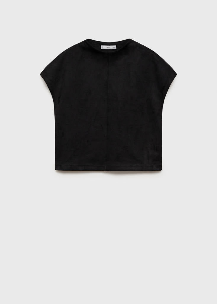 T-shirt in pelle sintetica