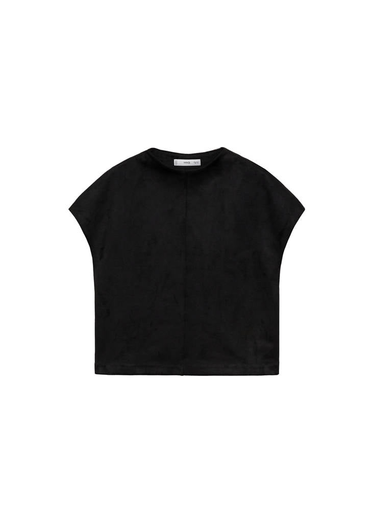 T-shirt in pelle sintetica