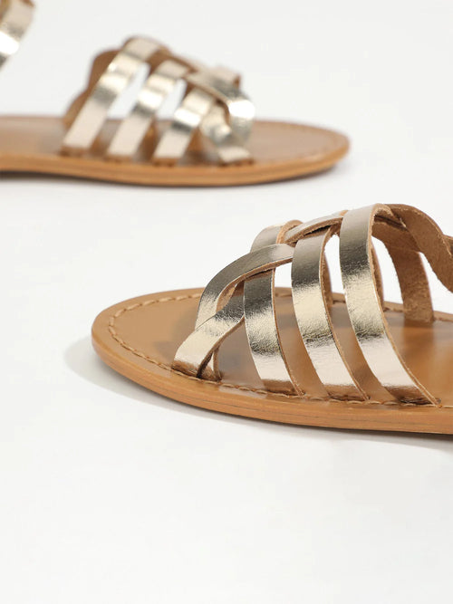 Sandalias Rubra - Dorado claro