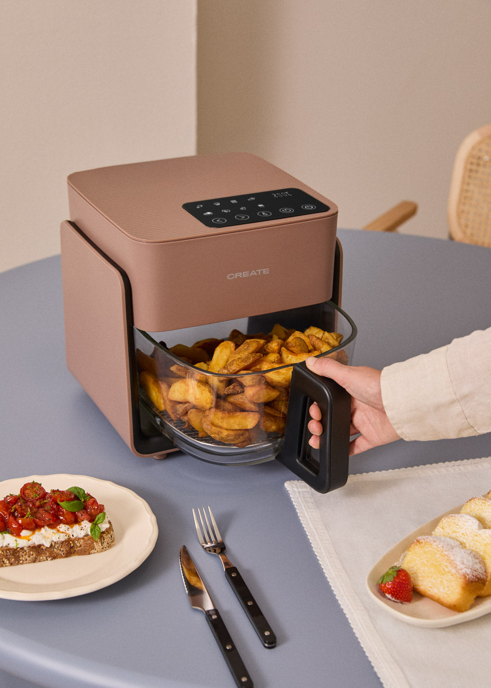 Air Fryer Studio Crystal - Friteuse Sans Huile 4.2L - Moca