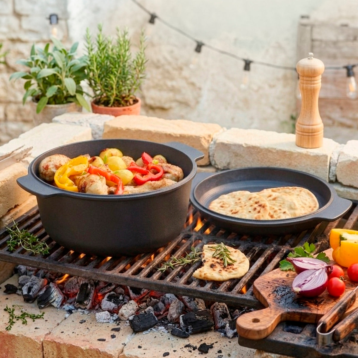 Casseruola con coperchio multifunzione - nero