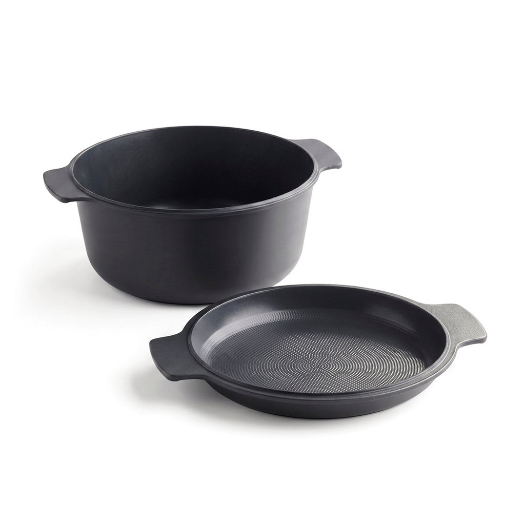 Casseruola con coperchio multifunzione - nero