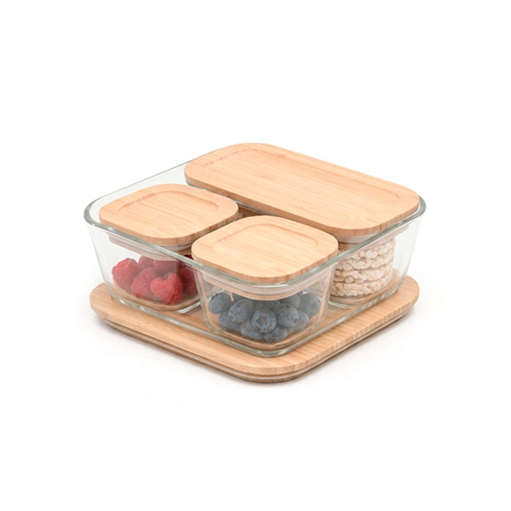 Set De 4 Boîtes De Conservation Avec Couvercle - Transparent