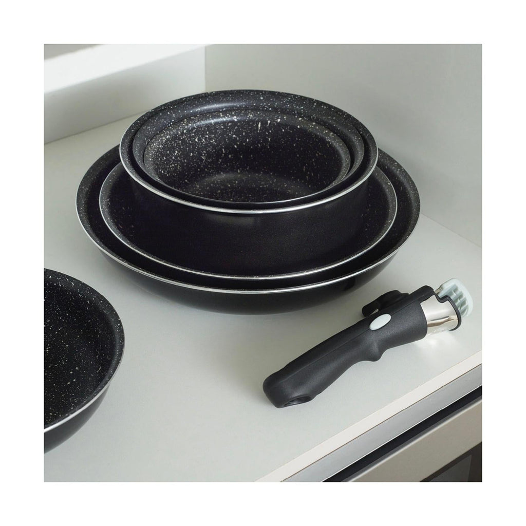 Batterie De Cuisine 4 Pièces - Aluminium Noir