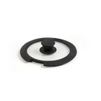 Tapa de vidrio + silicona 24 cm - negro