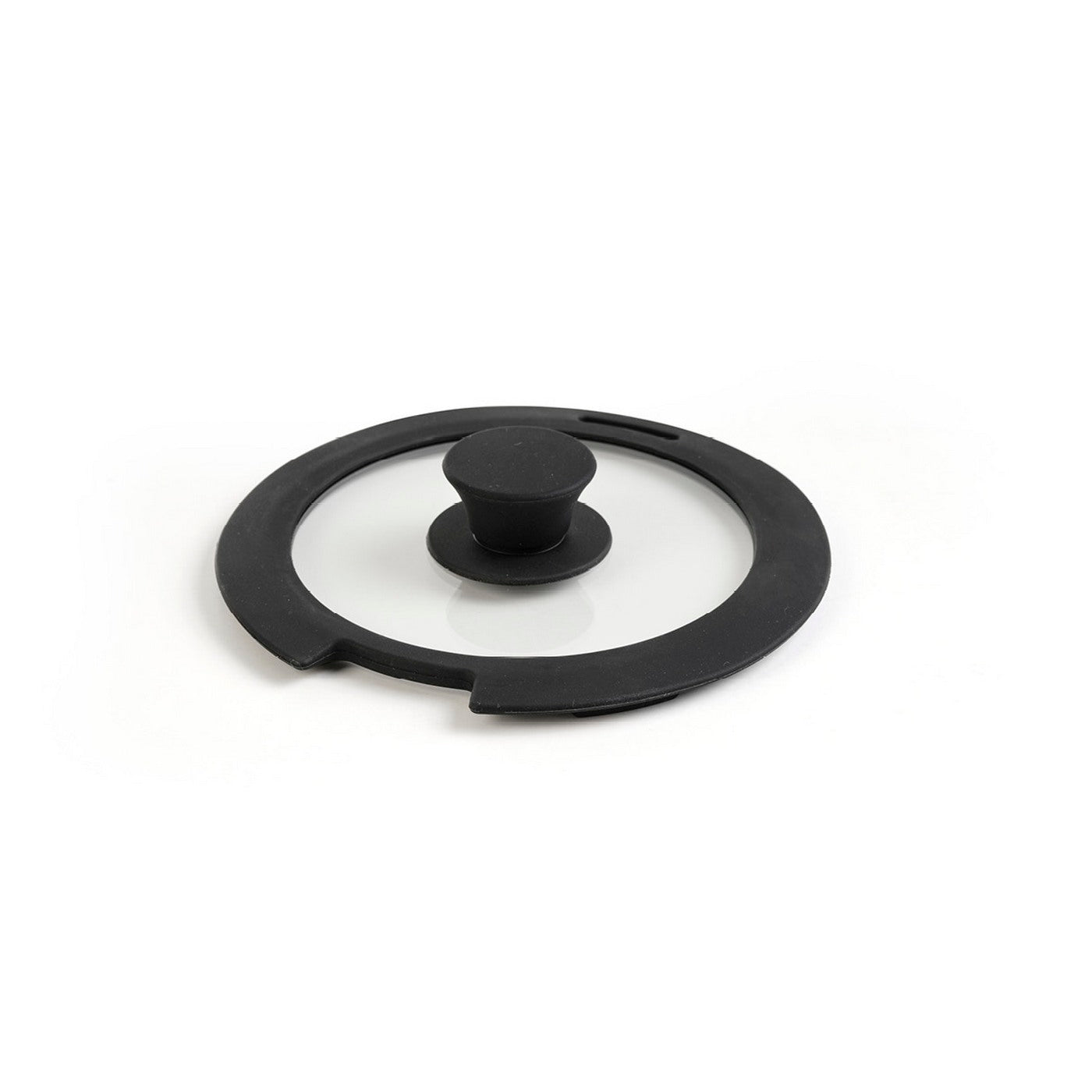 Tapa de vidrio + silicona 24 cm - negro