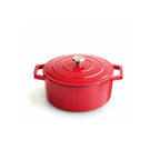 Okrągły żeliwny garnek cocotte – Czerwony