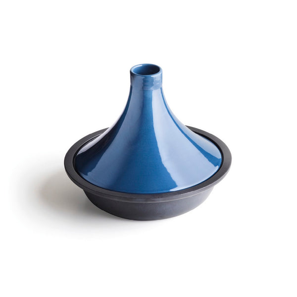 Tajine Van Gietijzer Met Keramisch Deksel - Blauw