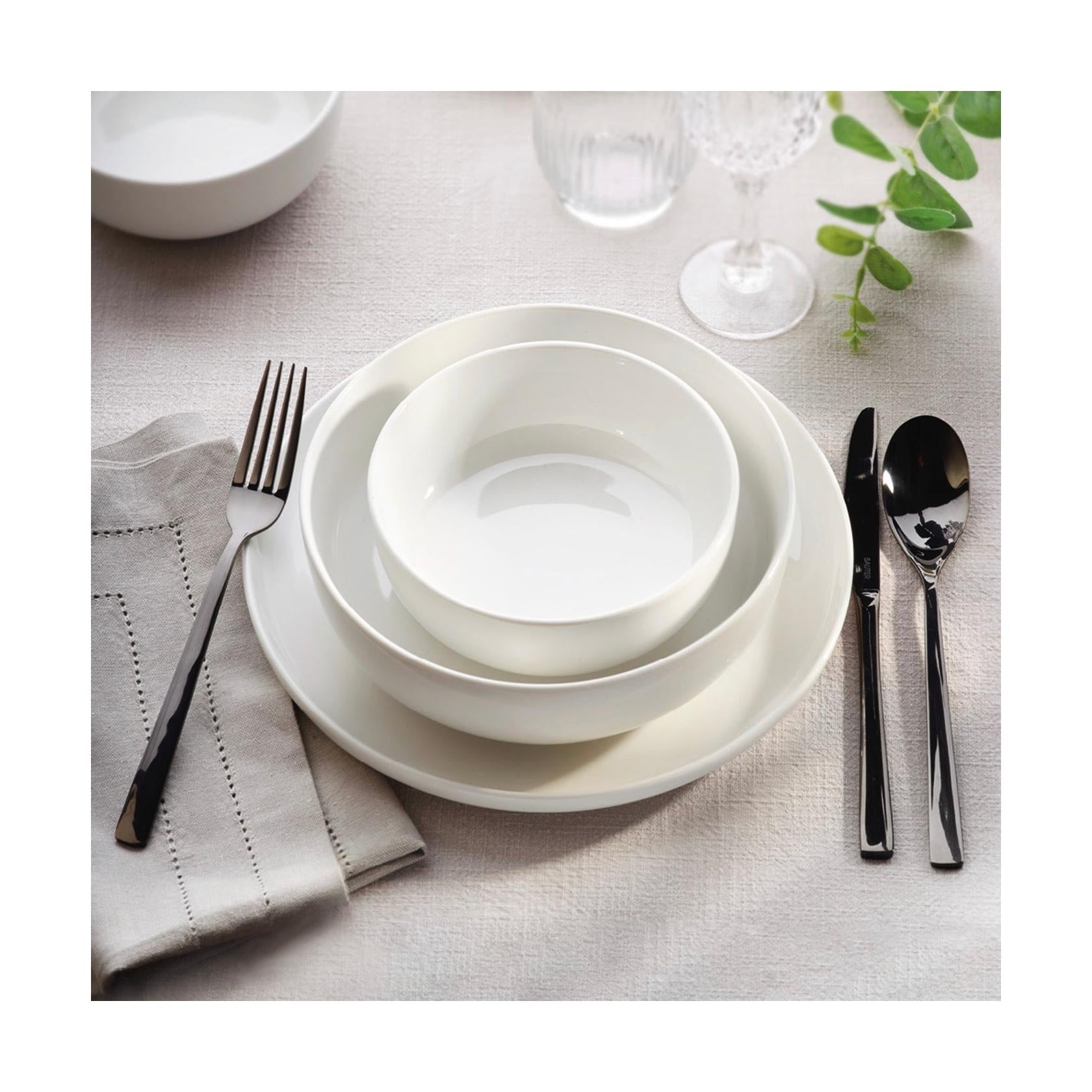 Servicio De Mesa De 24 Piezas En Porcelana - Blanco