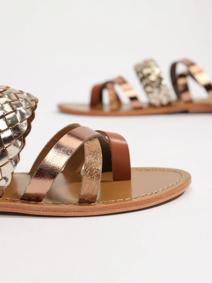 Sandales Colorata - Camel, Bronze & Gold