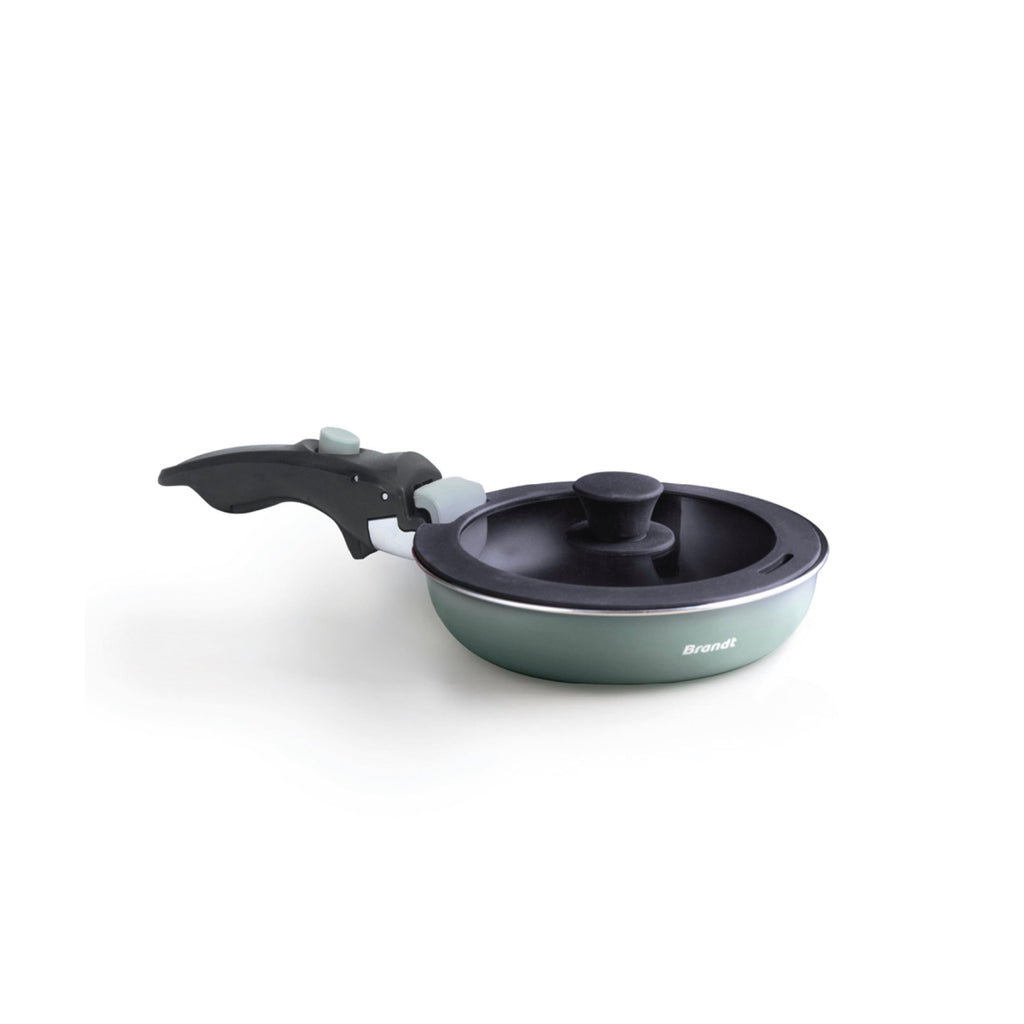 Stackable Cookware Set With Removable Handle 10 Pieces - Pastel Green