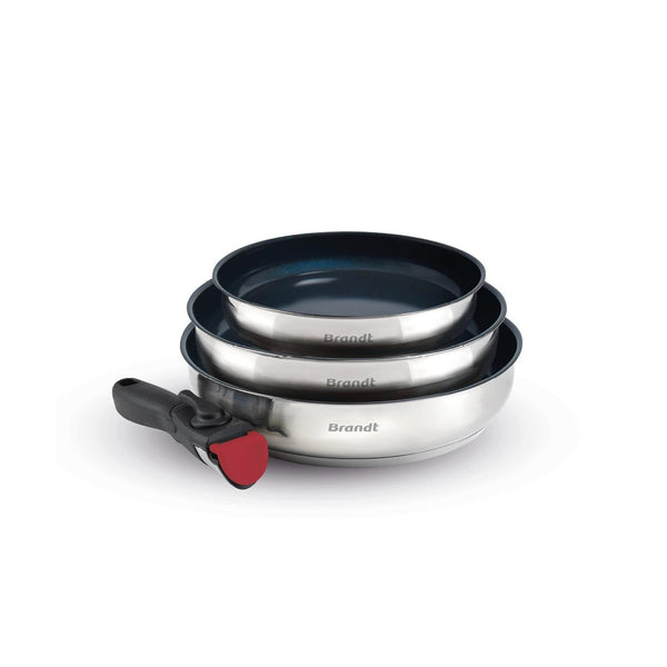 Batería De Cocina 4 Piezas En Acero Inoxidable