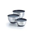 Set of 3 Stainless Steel Mixing Bowls - Silver